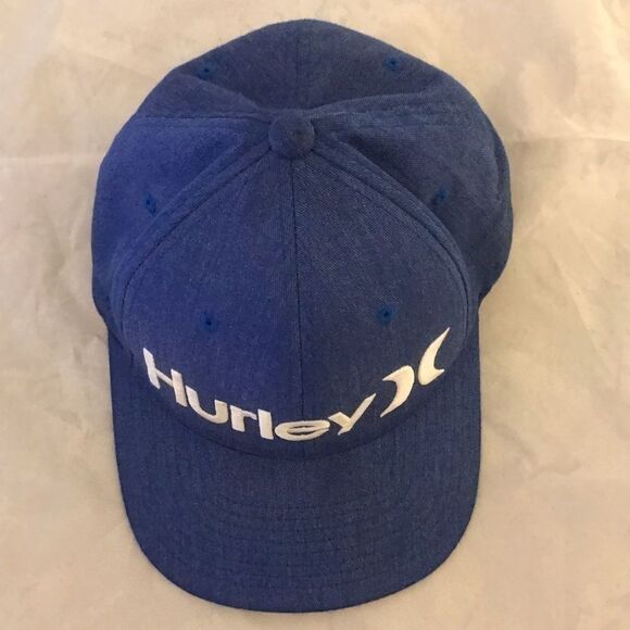 Hurley Blue Flex-Fit Fitted Style Logo Baseball Hat - Picture 5 of 15